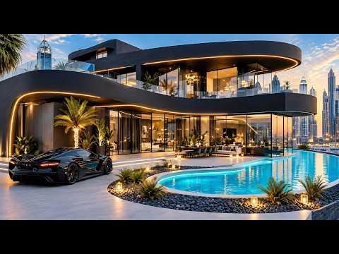 Breathtaking Multimillion Modern Mega Mansion. Black detailing with beautiful Views too.