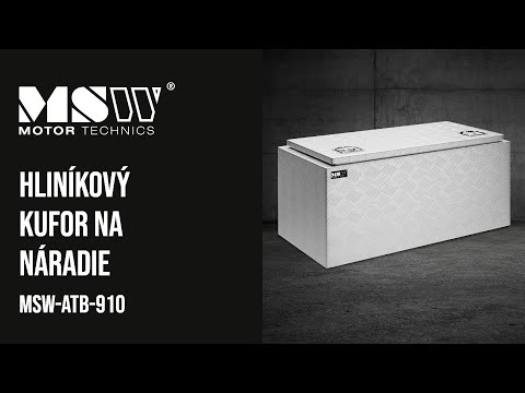 Video - Hliníkový kufor na náradie - ryhovaný plech - 90.5 x 44.5 x 40 cm - 172 l