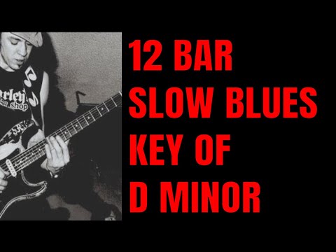 Slow 12 Bar Blues in D Minor | Guitar Backing Track