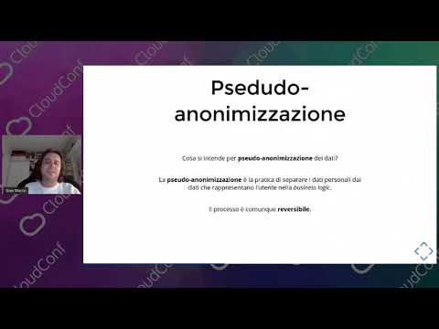 CloudConf 2020 - La privacy nei sistemi in cloud