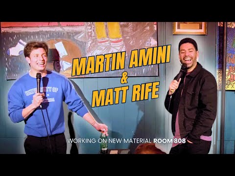 Matt Rife and Martin Amini working on new material at Room 808