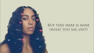 SOLANGE - DON&#39;T TOUCH MY HAIR (OFFICIAL LYRICS)