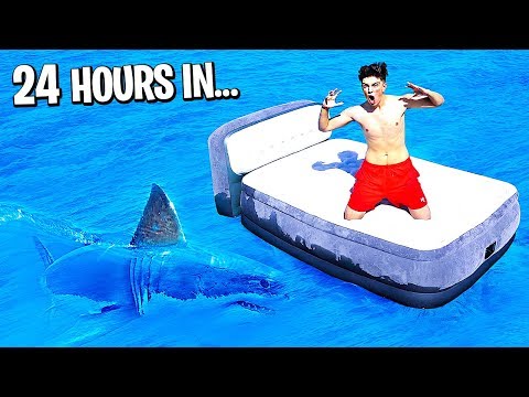I Spent 24 Hours In The Middle Of The Ocean - Challenge Video