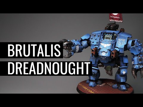 Painting a SPACE MARINE BRUTALIS DREADNOUGHT | ULTRAMARINES | March For Macragge | WARHAMMER 40k |