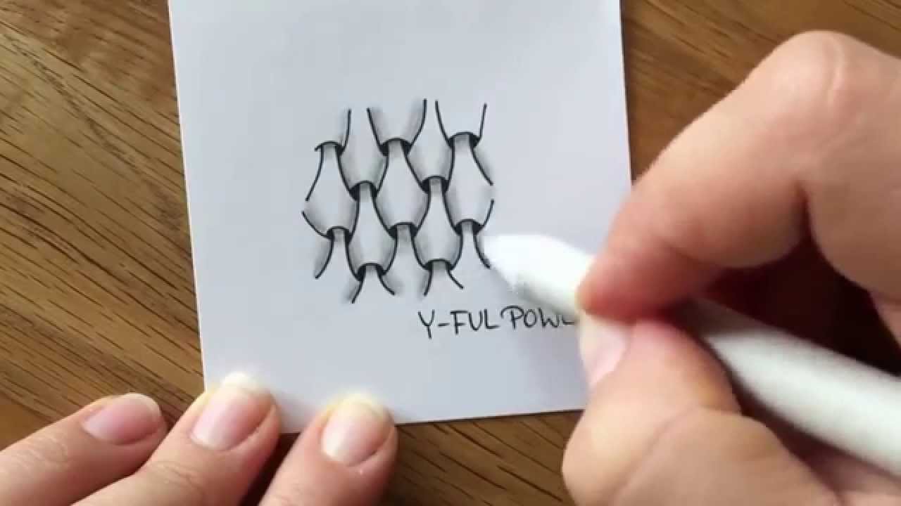 Zentangle® Pattern Y-Ful Power