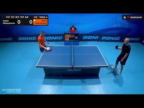 12:00 Artem Maksymenko - Serhii Cherniavskyi 13.08.2023 TT Euro.Cup Ukraine Star. TABLE 4