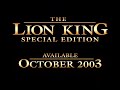 The Lion King 2003 Platinum Edition DVD VHS Trailer