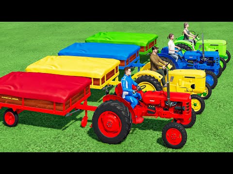 TRANSPORTING & LOADING SUGARCANE w/ MINI VOLVO & DEUTZ TRACTORS! Farming Simulator 22