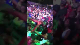Famous dex jumps in the crowd