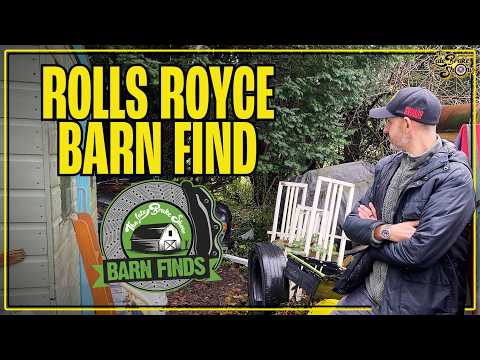 Garden Full of rusting V8 classic cars (Rolls Royce, Pontiac muscle car)