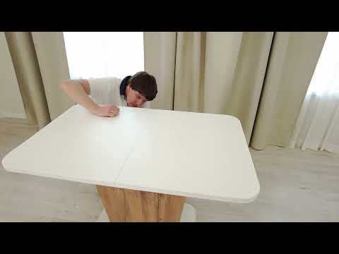 Миниатюра изображения товара Обеденный стол Tetchair Gent 110-145x686x75.5 (дуб вотан/белый)