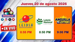 National Lottery, LEIDSA and Anguilla Lottery Live 📺 Thursday, August 20, 2026 -- 8:55 P.M