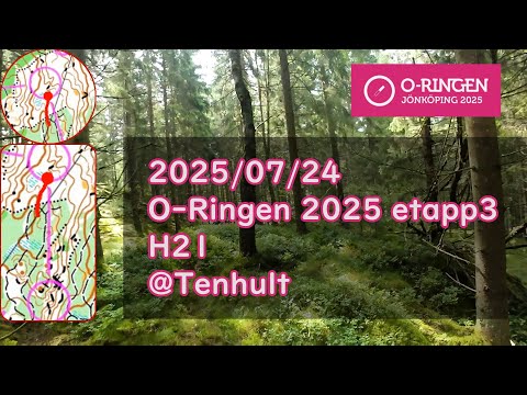 Headcam Orienteering: Tenhult, Sweden. O-ringen etapp3 , H21.