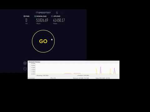 100Gbit  Speedtest app. benchmark on linux.