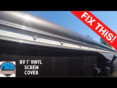 RV Trim Replacement, Vinyl 1\" Insert Molding Trim Screw Cover RV Camper Travel Trailer