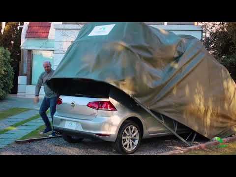 SmartCov® Covertec Protected Hail Snow Rain Sun Garage Car Cover Foldable Shelter