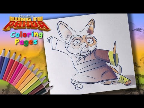 Master Shifu Coloring page Kung Fu Panda #ColoringBook For Kids and #LearningColors Video
