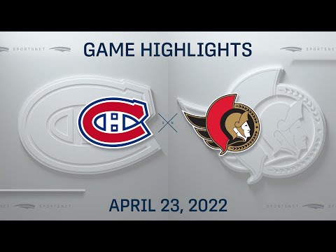 NHL Highlights | Canadiens vs. Senators - Apr 23, 2022