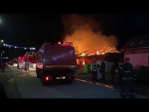 Incendiu bar Gavojdia 29 decembrie 2019 video Lugojeanul