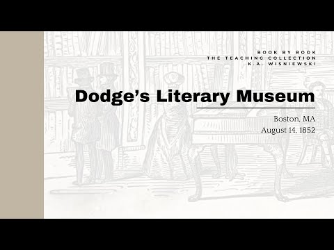 Dodge's Literary Museum, August 14, 1852.