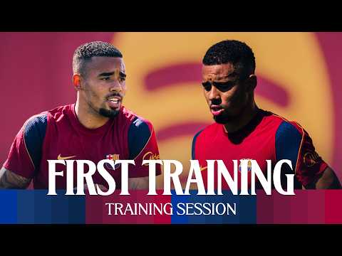 غابرييل جيزوس يتدرب مع نادي برشلونة