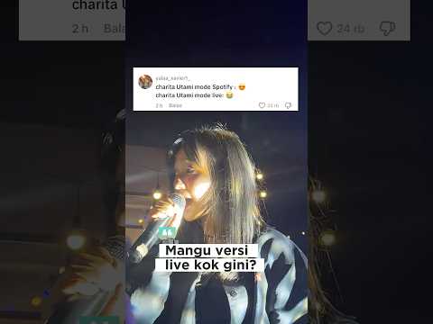 The singer of the hit song Mangu, Charita Utami, was criticized while singing live.
