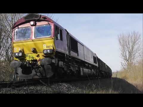 DB cargo 66076 At Pells Working 6O13 Wembley To Newhaven Marine.
