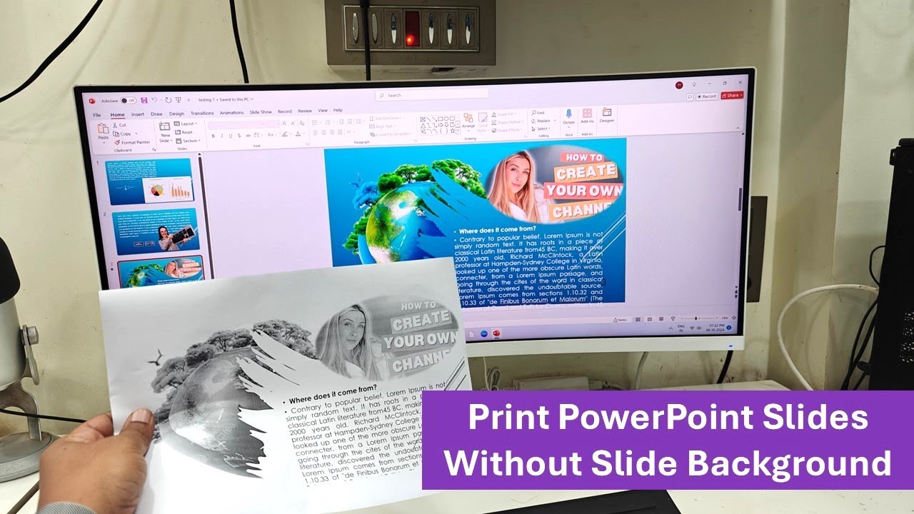 How to Print PowerPoint Slides Without Slide Background Design, Color & Image