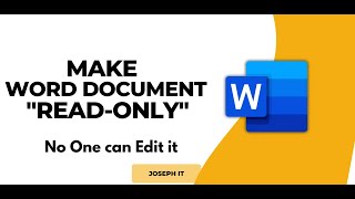 How to Make a Word Document Read Only - None Can Edit Word File - Microsoft Word Hacks