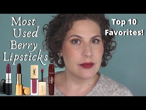 Most Used Berry Lipsticks - Top 10 Favorites!