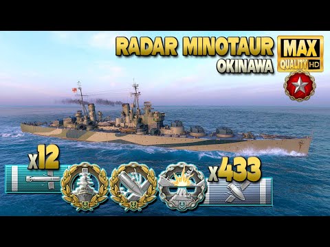 Cruiser Minotaur: Radar Mino in Ranked battle - World of Warships