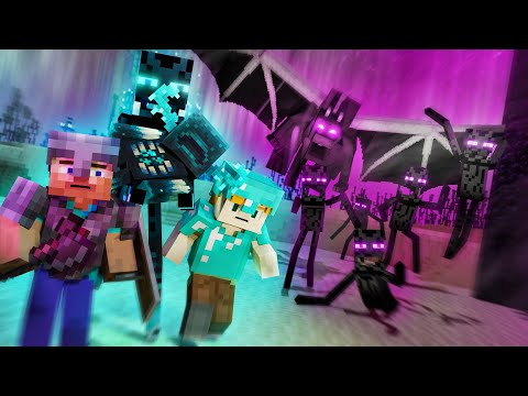 Protecting "BABY WARDEN" - Alex and Steve life (Minecraft animation)