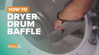 How to replace the drum baffle part # DC66-00511A on a Samsung dryer