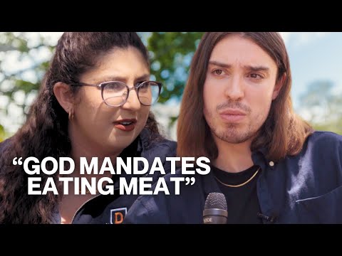 Orthodox Christian meat eater has spirited debate with vegan