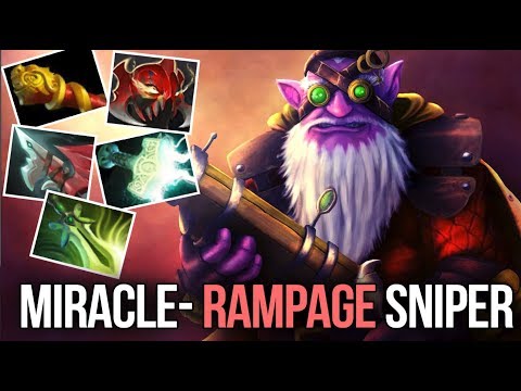 9k MMR Miracle- Sniper Madness Carry Style - RAMPAGE Dota 2