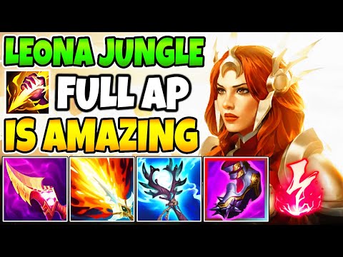 AP LEONA JUNGLE with NASHOR'S TOOTH is INSANE (NEW FULL BURST DAMAGE BUILD & RUNES)