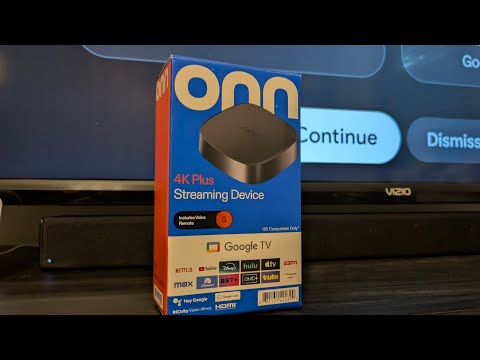 Onn 4K plus streaming device unboxing and setup.