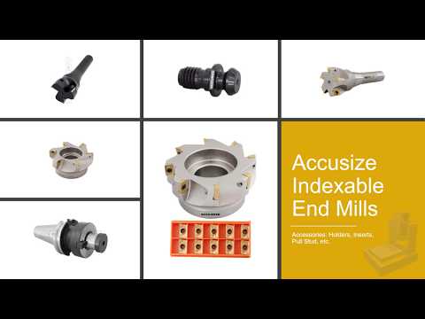 Accusize Tools - Indexable End Mills with Accessories