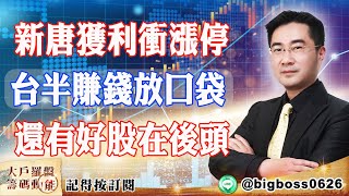 【大戶羅盤籌碼動能】 #謝宗霖 20220323 新唐獲利衝漲停 台半賺錢放口袋 還有好股在後頭 (圖)