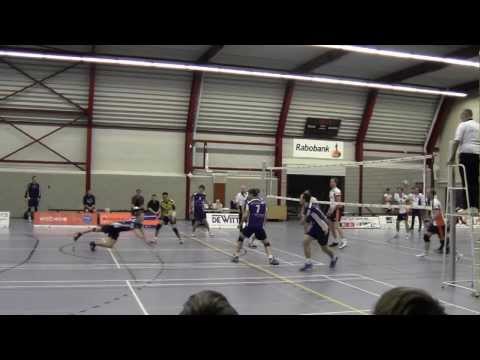 Volleybal Heren 1e div A: De Witte Olhaco H1 - Zaanstad H2 [08-03-2014]