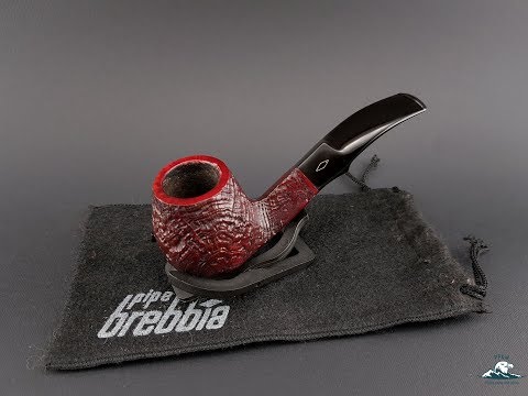 Brebbia Sabbiata Sandblasted Bent Brandy Triangular Shank Saddle Stem (836) 9mm