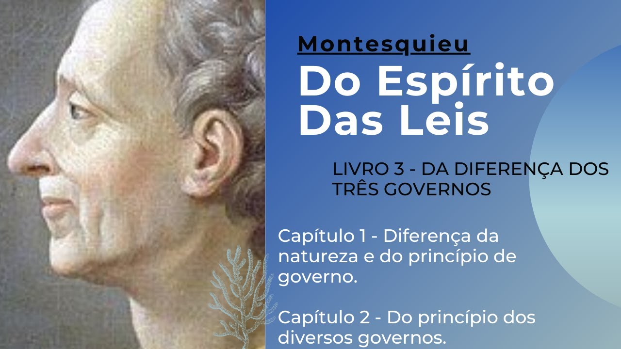 Qual a diferença entre a natureza e principio do governo para MONTESQUIEU?. (livro 3. cap 1 e 2)