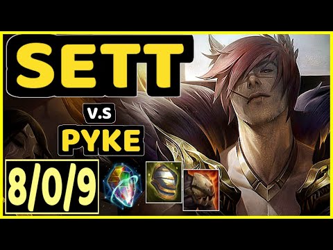REDBERT (SETT) vs PYKE - 8/0/9 KDA BOTTOM SUPPORT CHALLENGER GAMEPLAY - BR