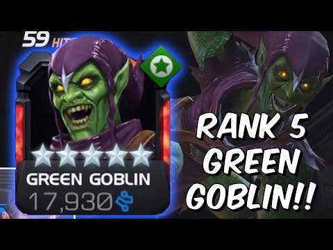 5 Star Rank 5 Green Goblin Rank Up & Gameplay! - 20,000+ Power Index!! - Marvel Contest of Champions