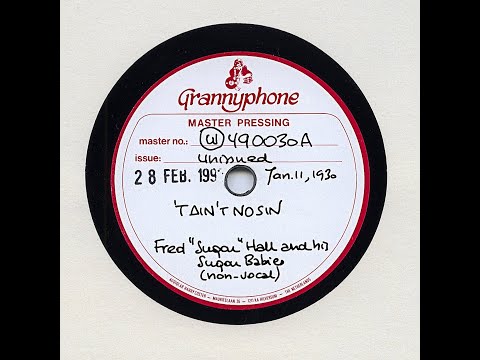 Fred 'Sugar' Hall And His Sugar Babies- T'ain't No Sin (NON-VOCAL, HOT!!)