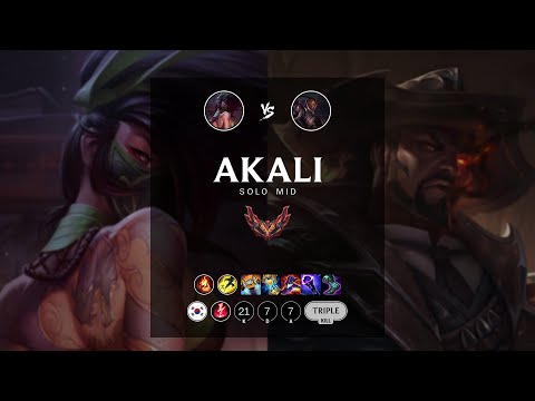 Akali Mid vs Lucian - KR Grandmaster Patch 12.7