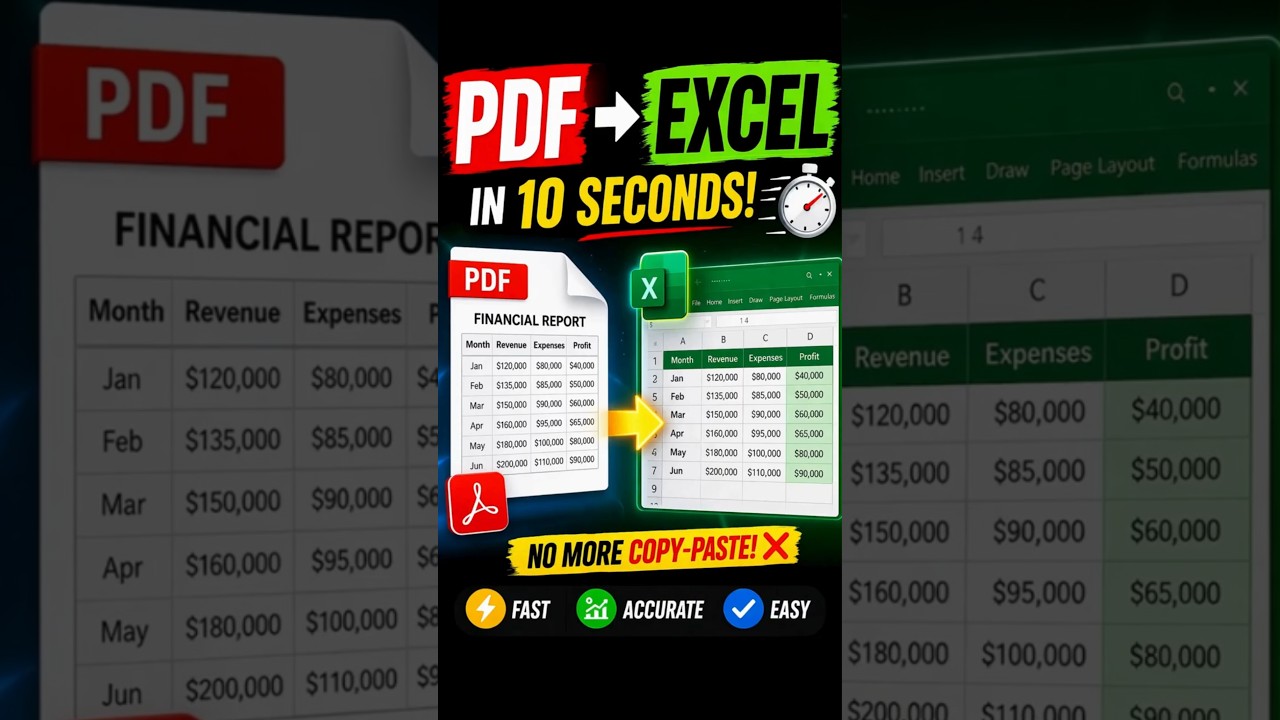 Convert PDF to Excel