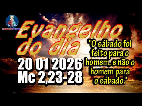 EVANGELHO DO DIA 20/01/2026 COM REFLEXÃO. Evangelho (Mc 2,23-28)