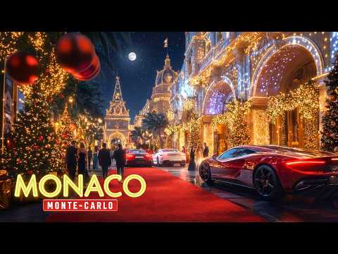 The Most Luxurious Christmas in the World? Monaco Monte Carlo Night Tour 2025! 😍