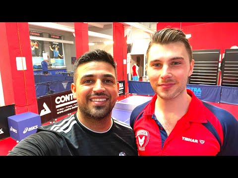 Table Tennis-Training mit dem besten Timo Boll-Imitator. Albert Piwonski und Ali Gözübüyük